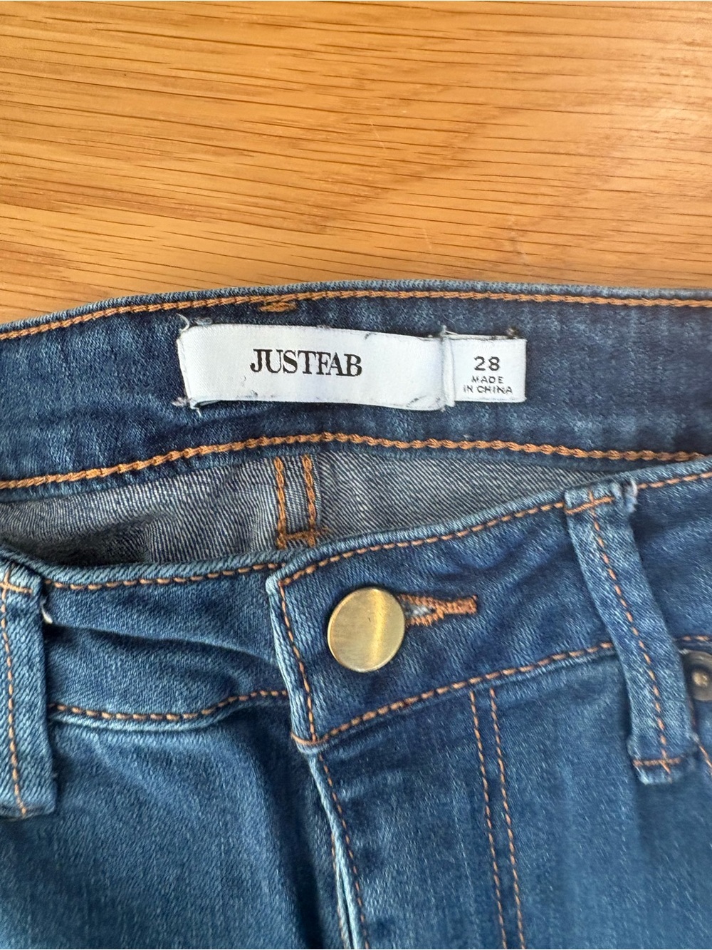 JustFab Dark Blue Denim Jeans